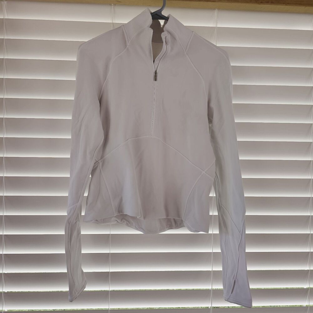 Lululemon Women's Size 8 White Running Half Zip Pullover